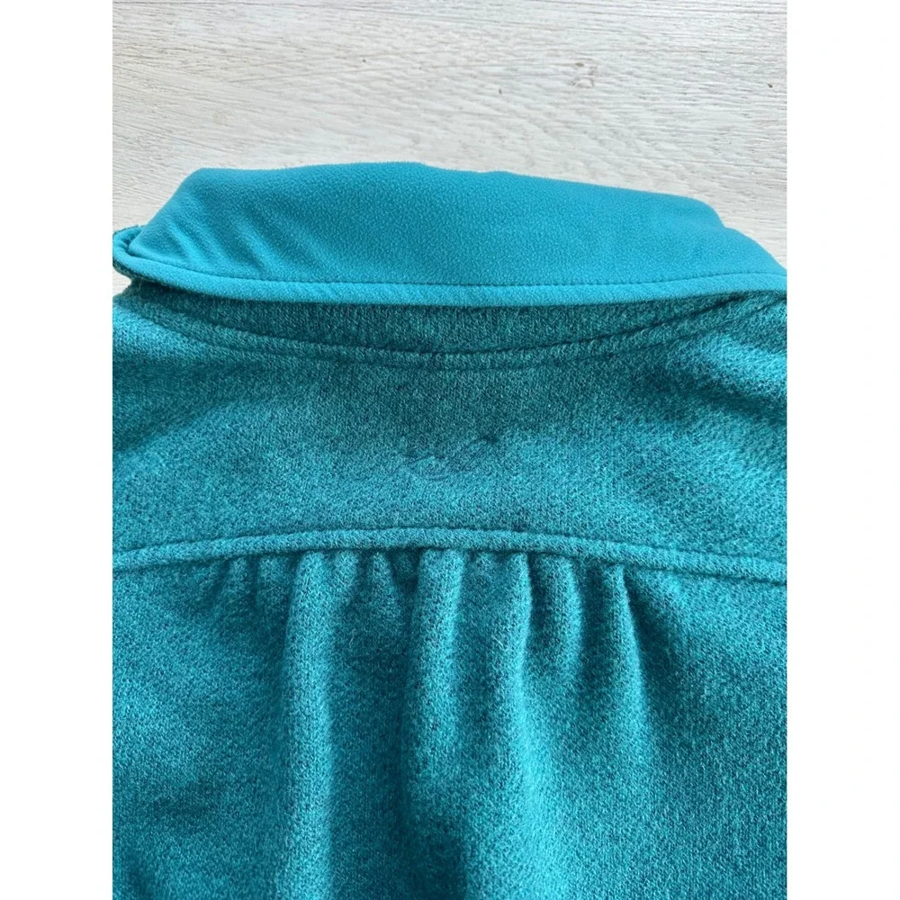 KUHL Teal Alpaca Fleece‎ Button Front Collared Jacket Women's Long Small